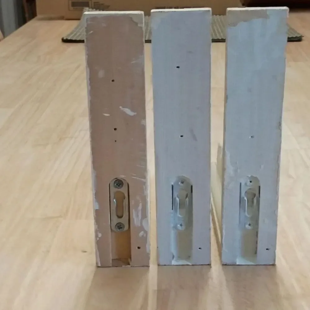White Painted Wood Corbels Set of Three Wall hanging Corbels